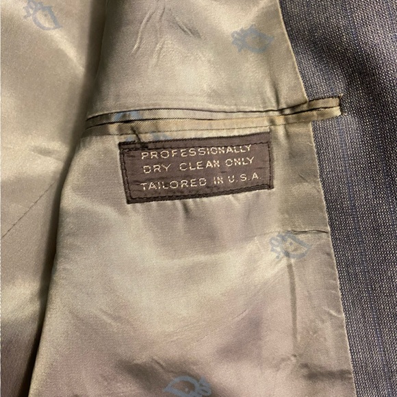 Vintage Christian Dior Monsieur Blazer Suit Jacket Men's Light Navy Blue - Picture 6 of 12